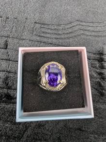 Cincin Permata Kecubung (Amethyst)