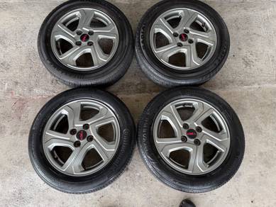 Rim original vios TRD 15 inch siap tayar