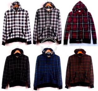 6 COLORS Retro Hoodie 2-Way Zipper Sweater Jacket