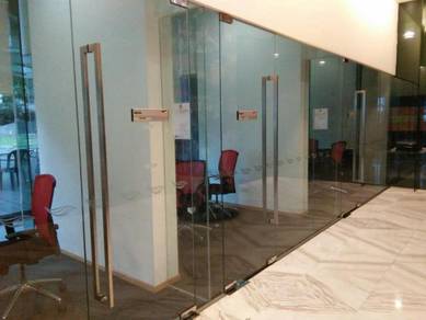 INSTALL DINDING KACA l glass wall install