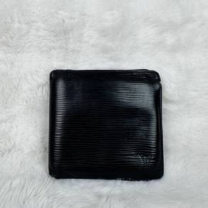 LV Short Wallet Epileather Black