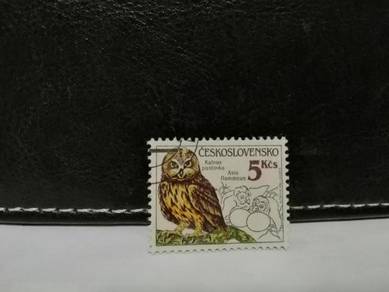 1986 Czechoslovakia Stamp Owl