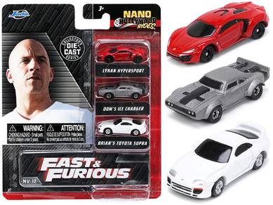 Fast & Furious nano cars diecast 3 piece pack NV12