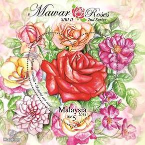 Miniature Sheet Roses 2nd Series Malaysia 2014