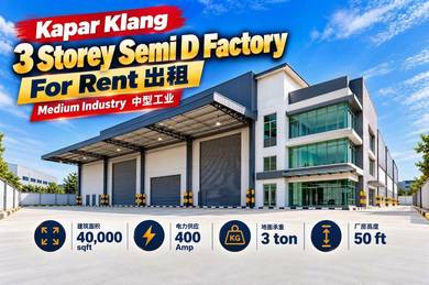 Warehouse / Factory For Rent in Kapar,SGR