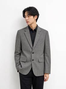 Yohji Yamamoto Y’SACCS Wool Glen Check Blazer
