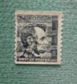 RARE U.S. 4 cents Abraham Lincoln US Postage Stamp
