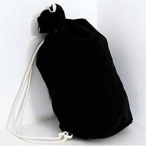 F0162 BLACK SPORTS DRAWSTRiNG BUCKET BAG BACKPACK