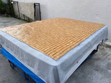 B629Tikar Buloh Katil Queen Bamboo Bed Mat Mahjong