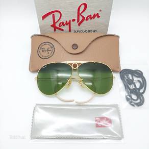 Rayban BL USA SH00TER GOLD RB-3 GREEN 62MM