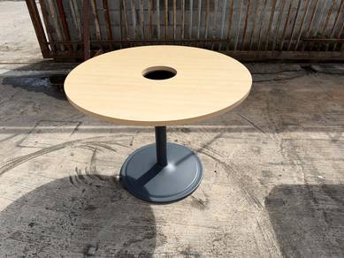 Round Meja Projector Office Table Power Box Displa