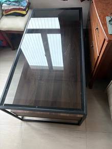 Modern Glass & Wood Coffee Table