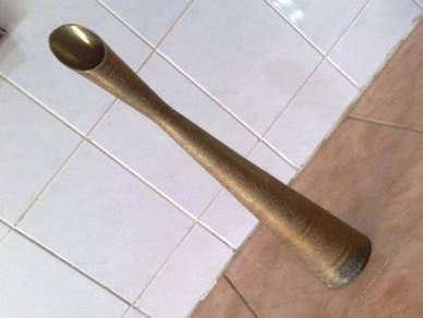 Pasu tembaga antique brass tall thin vase