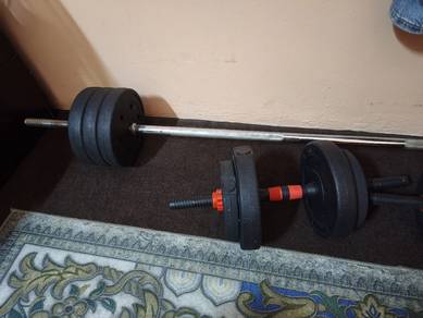 dumbell 30kg dengan bar 10kg