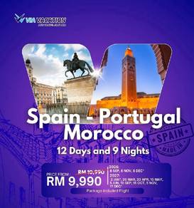 12D9N SPAIN PORTUGAL MOROCCO With FLIGHT 