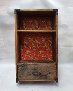 Primitive Folk Art Handmade Dresser Piece / Creden