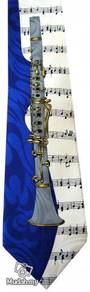 Clarinet Musical Instrument Music Novelty Neck Tie