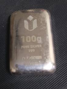 100 gram Silver Bar