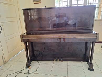 petrof upright piano with bench