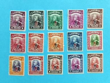 Set 15 setem zaman Brooke di Sarawak (1947-49)