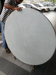 4FT Blue Round Folding Table TB396