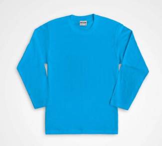 T-shirt long sleeve turquoise blue