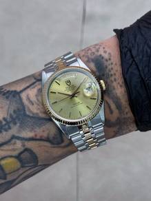 36mm 1996 2-Tone Tudor Prince Date+Day 18k Gold