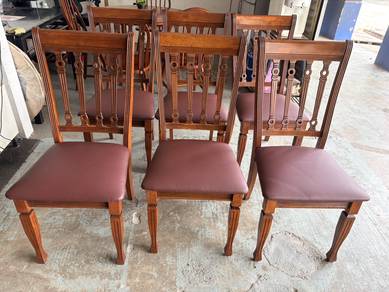 kerusi kayu 6 unit sahaja