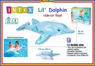 INTEX Swim Pool RideOn Float LIL DOLPHIN Pelampung
