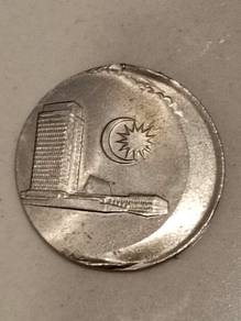 1988 spoil 20cent Malaysian coin