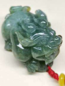 Icy Ice Green Jadeite Jade PI XIU Pendant