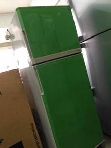 National green fridge 2 doors Peti Sejuk Ais