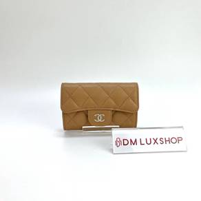 Preloved Chanel Classic Flap Card Holder Caramel