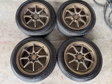 Rim ce28 bronze cutting japan 15 inch tayar 80%