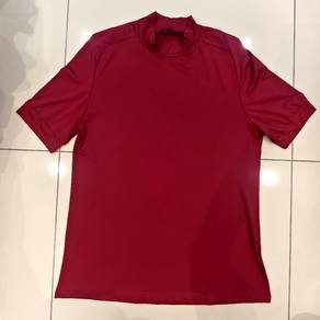 *Maroon t-shirt*