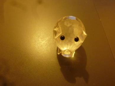 Swarovski silver crystal pig (made in Austria)