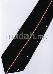ID16 Hand Made Men Formal Black Solid SILK NeckTie