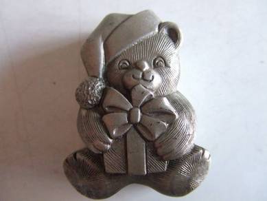 Christmas Pewter Jewelry Trinket Box