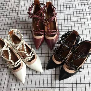 Black white red pointed high heels 10cm RBH0303