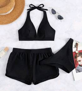 3 piece swimwear(Black) size L