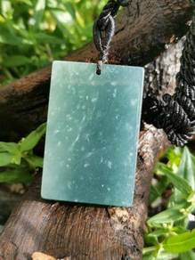 Ice Green Jadeite Jade Snowflake Cotton Pendant