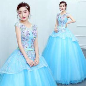 Blue wedding bridal ball dress gown RB1819
