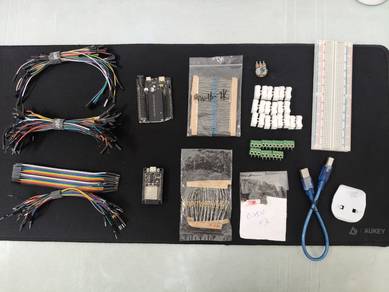 ESP32 with Expansion board, Breadboards, etc