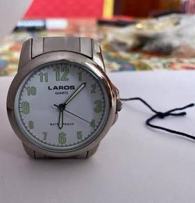 White Laros Watch with Green Indicators and Arrows