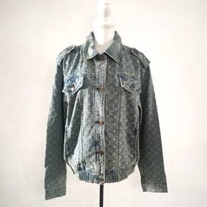 Louis Vuitton Blue Logo Monogram Denim Jacket