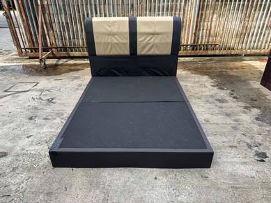 Katil Divan Queen Bed Frame Leather