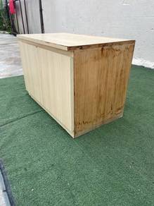 YB15B Almari Rendah 2 Doors Low Cabinet Oak