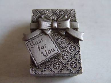 Pewter Jewelry Trinket Box