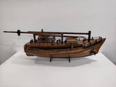 Large Wooden Sailing Ship Model