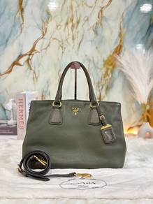 PRADA Vitello Daino Leather Shoulder Bag